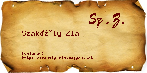 Szakály Zia névjegykártya